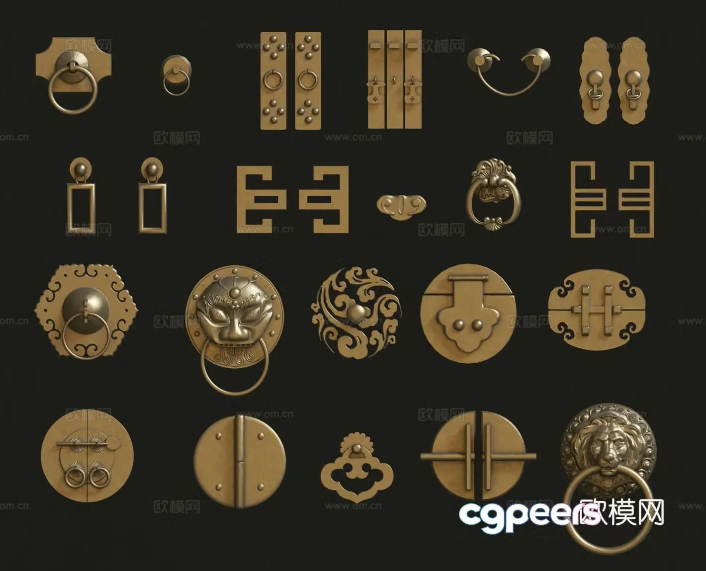 Chinese handle 3D model