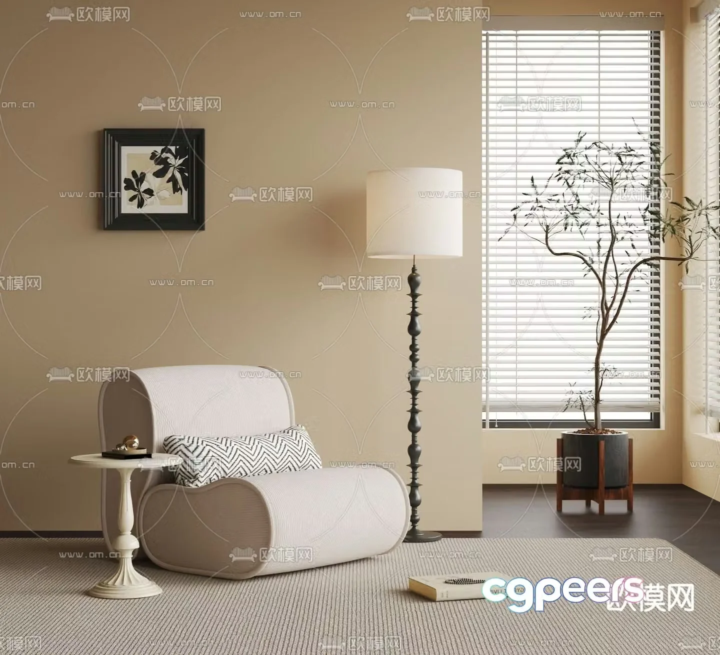Modern leisure sofa sofa chair 3d model