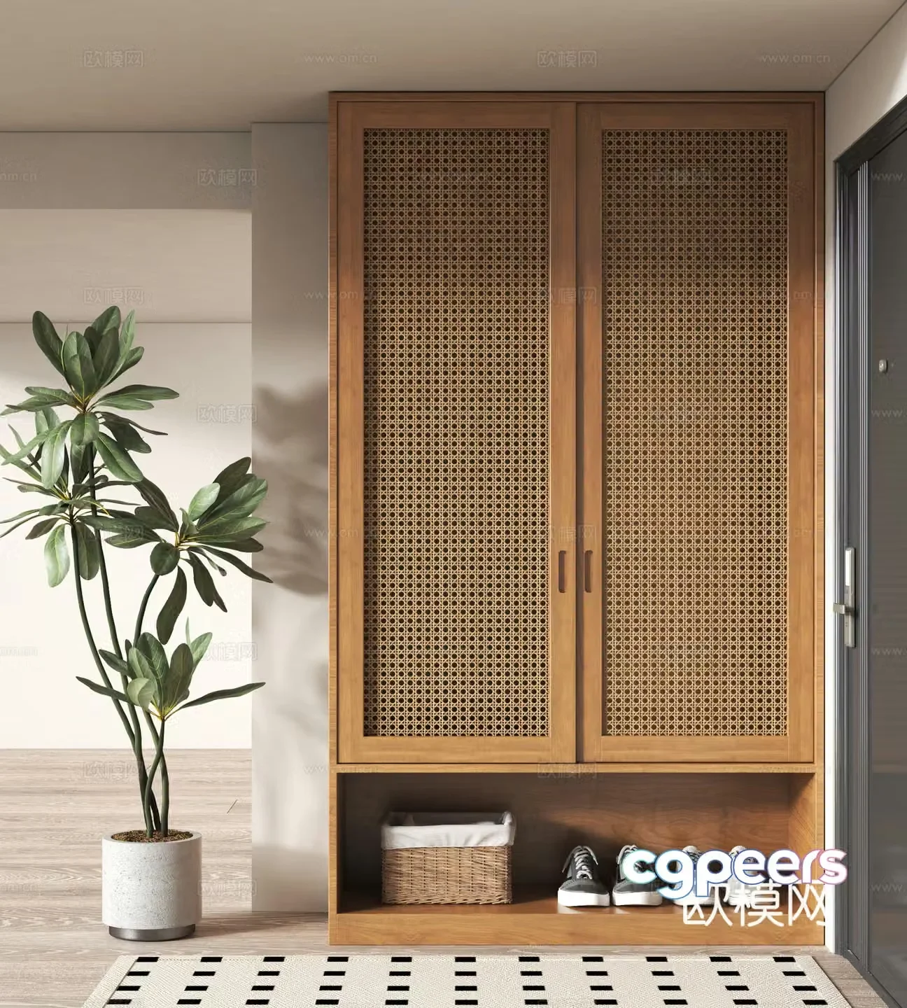 Wasabi wind shoe cabinet 3d model