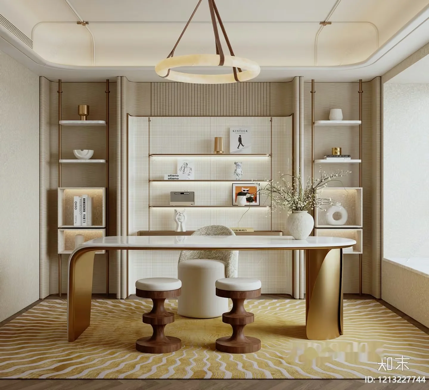 Modern Home Office 3D Model – 3920 – VRAY Render
