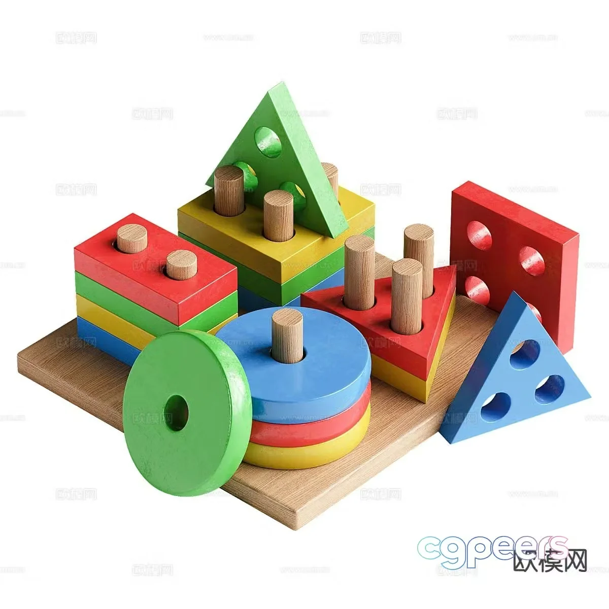 lego building blocks toy 3d model