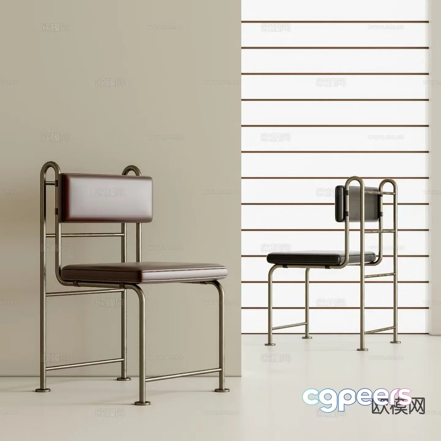 Modern chair dining chair 3d model