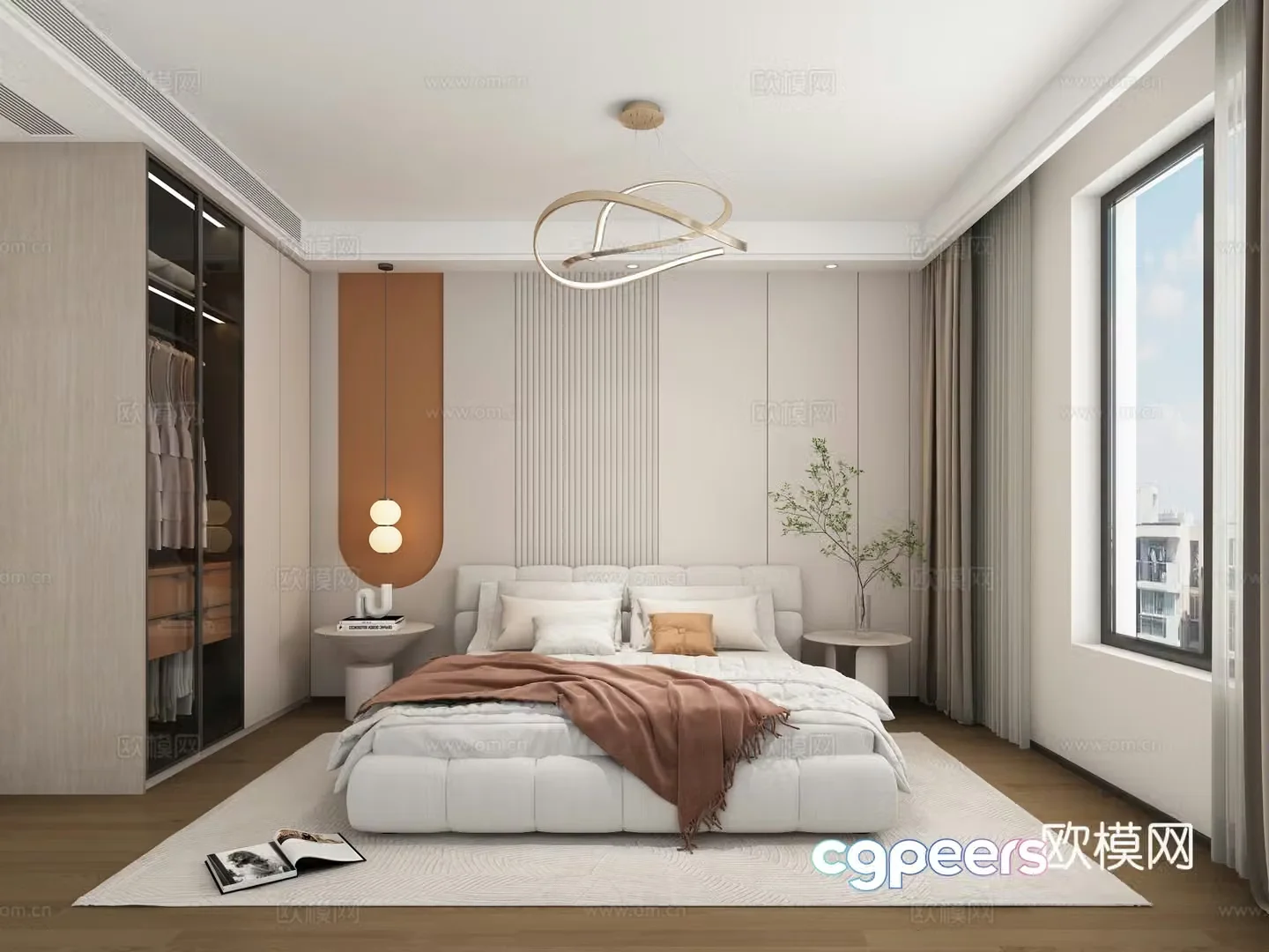 Modern bedroom 3d model
