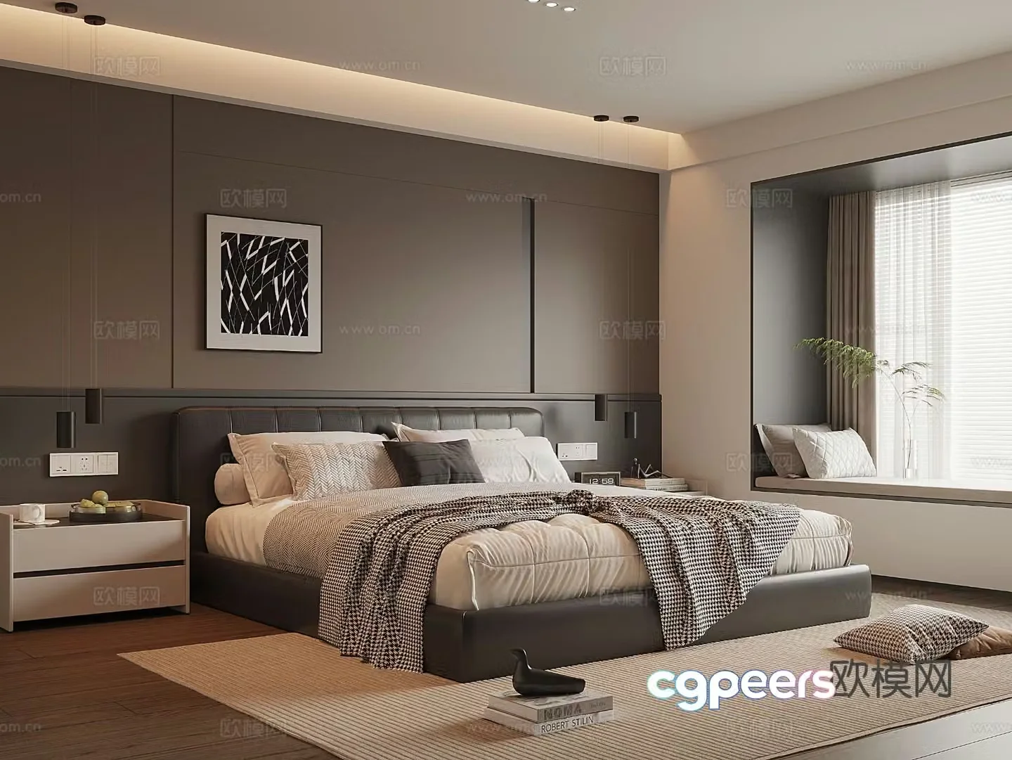 Italian home bedroom master bedroom 3d model