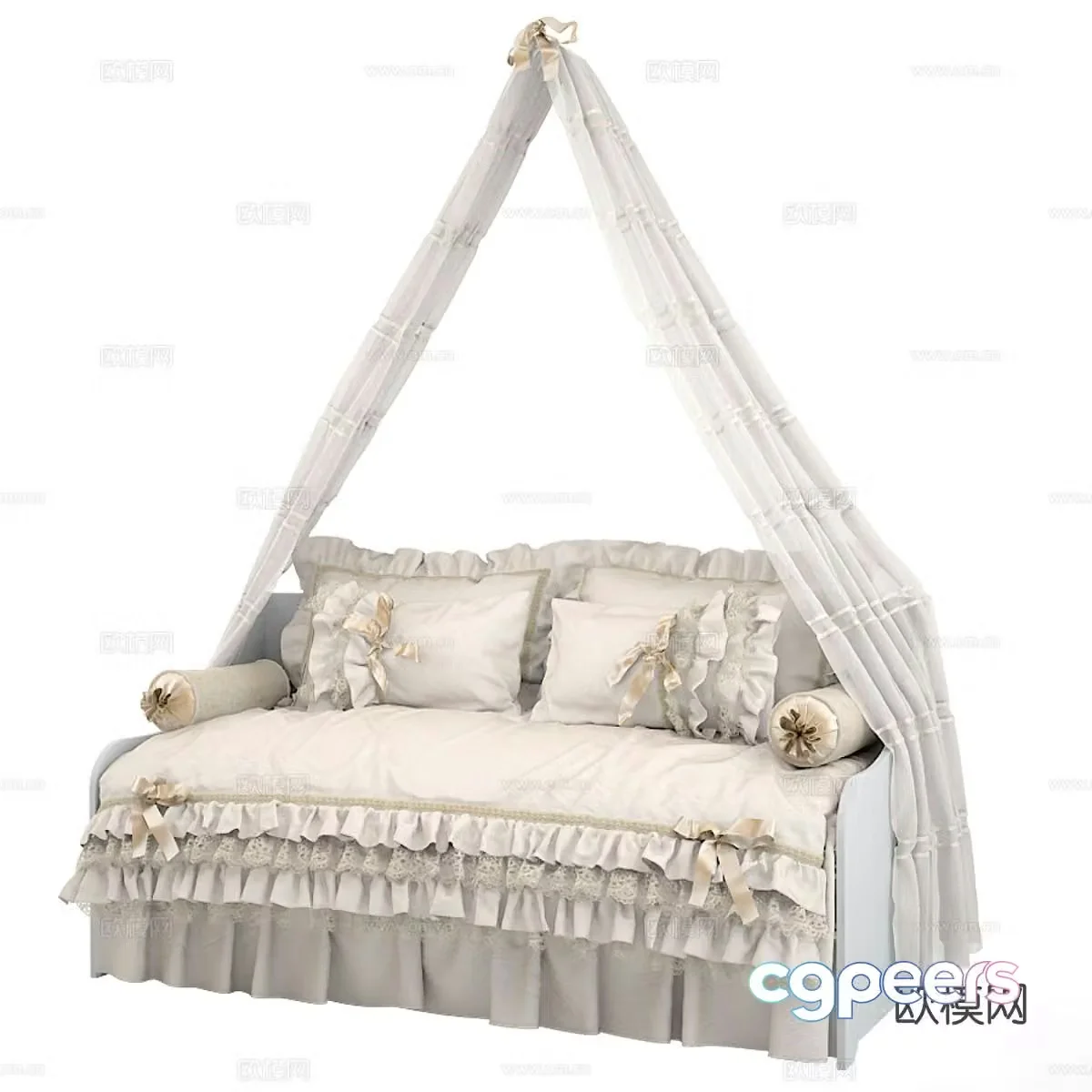 European sofa bed 3d model
