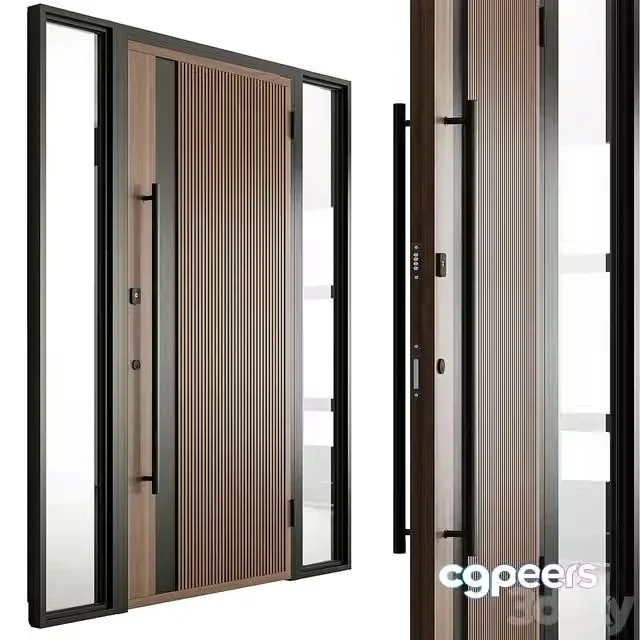 3ds Max Free – Wooden Front Door – Set 100