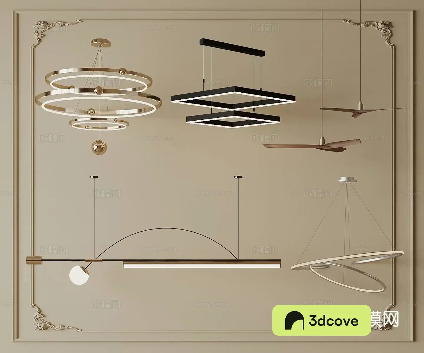 Modern metal chandelier hall chandelier