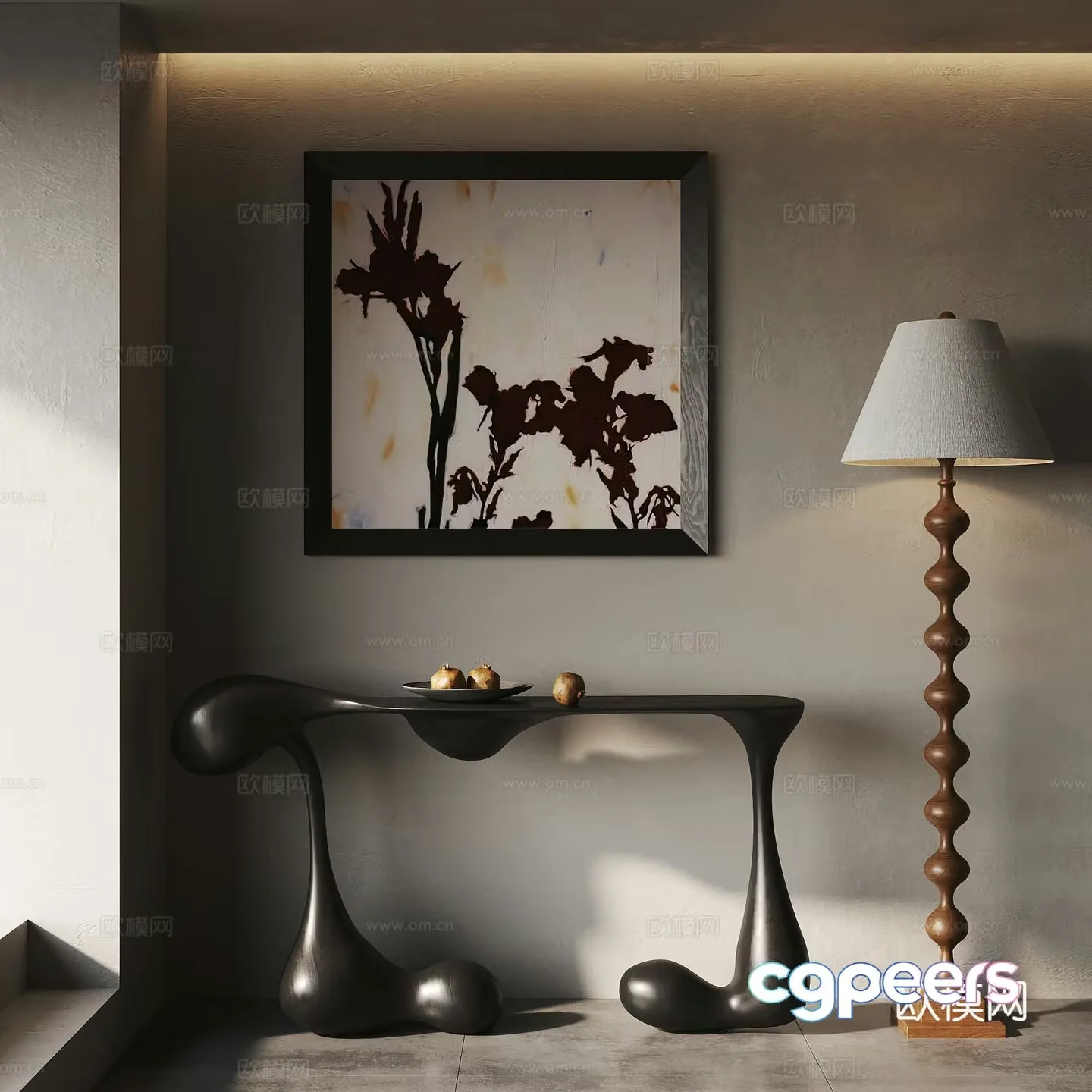 Wasabi wind decorative painting 3d model