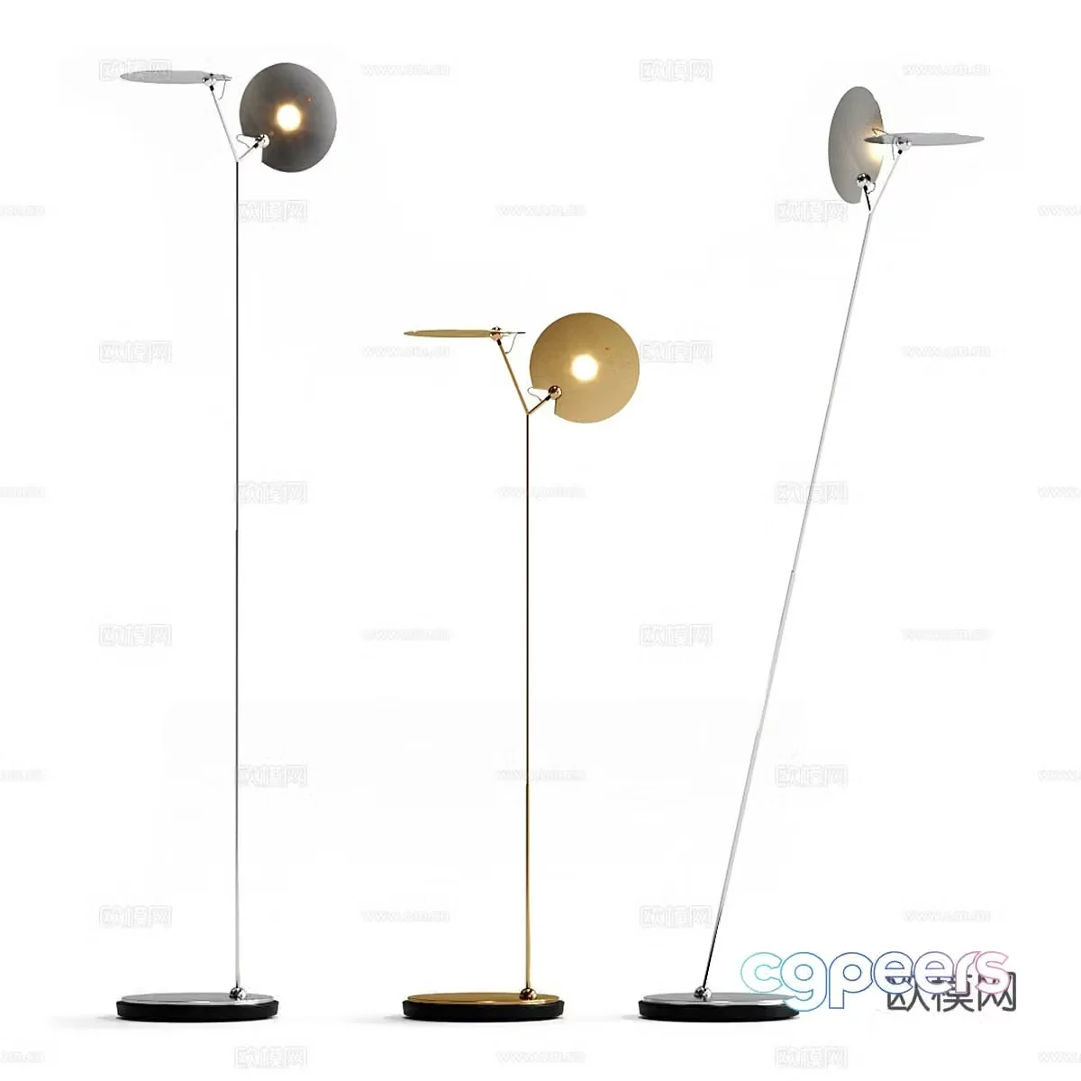 Modern Italian light luxury decorative floor lamp 3D model