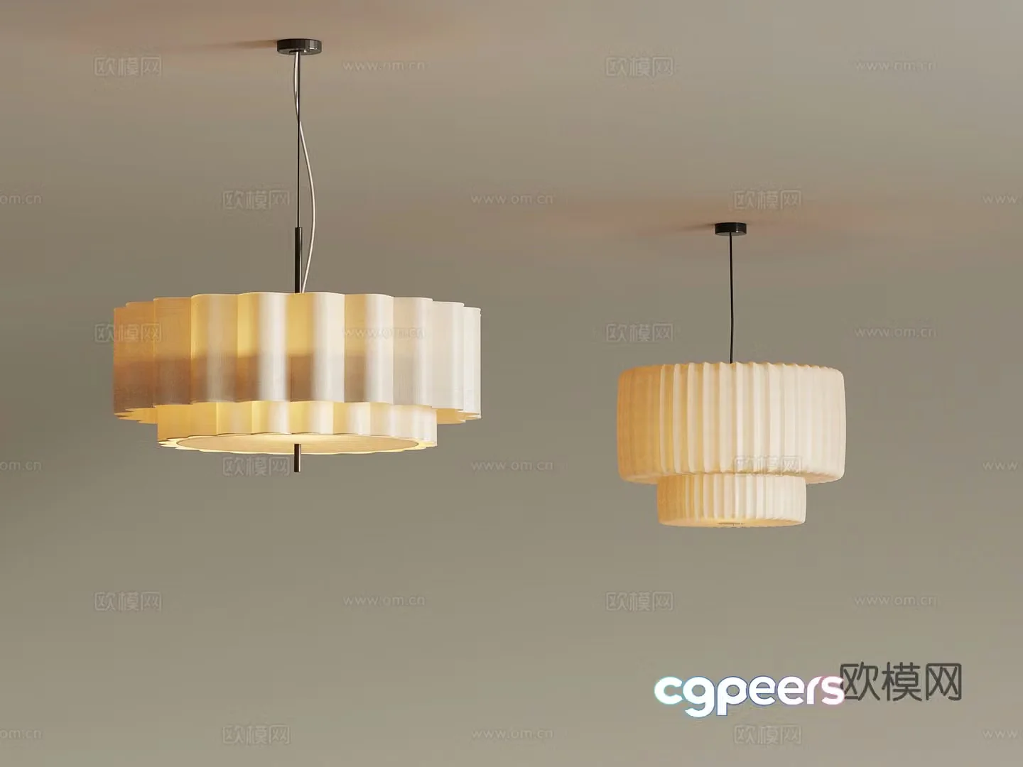 Chandelier New Chinese Chandelier 3D Model