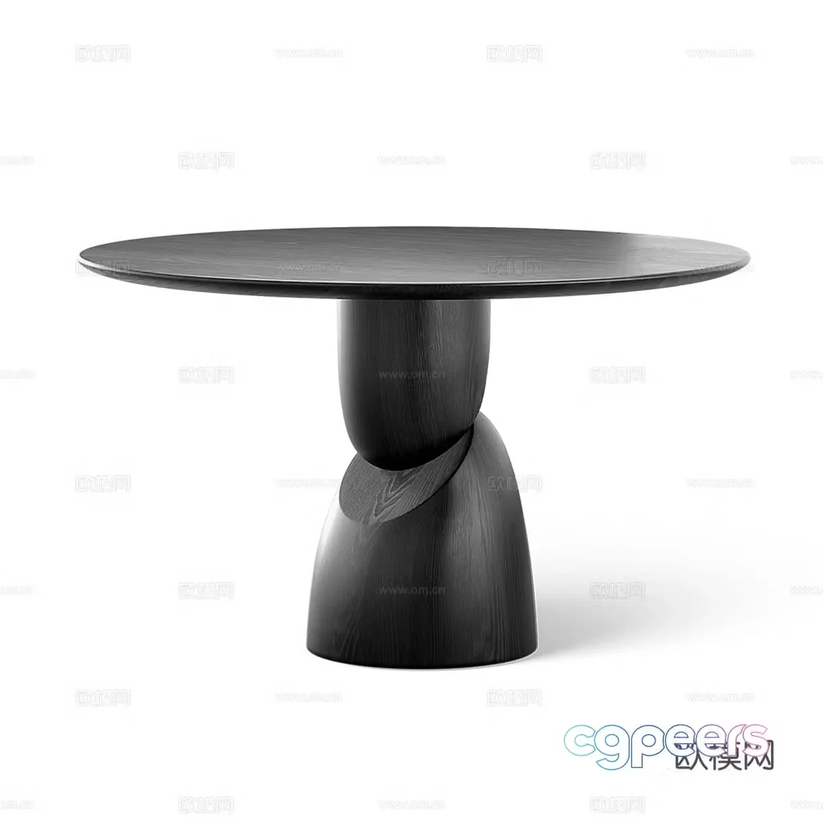 Modern simple coffee table coffee table simple coffee table black wood grain tea table 3D model