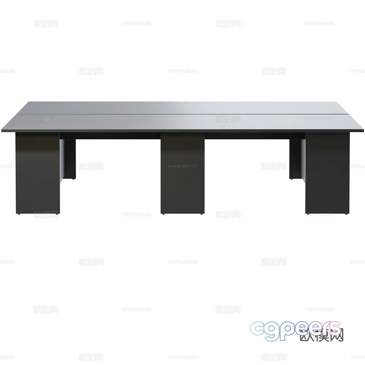 Gumpo minimalist workbench office desk desk desk conference table dining table 3d model
