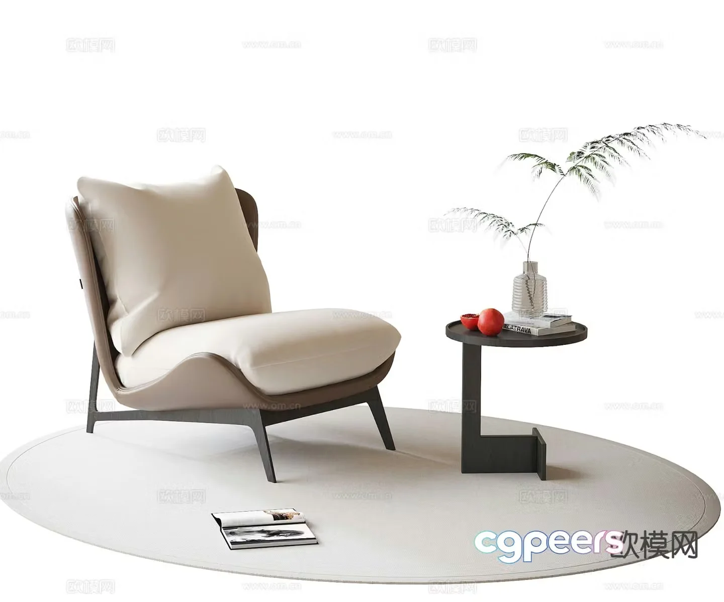 Modern leisure sofa 3d model