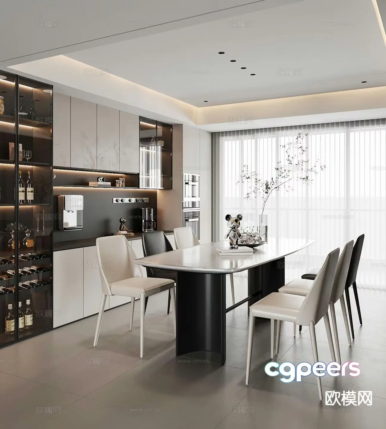 Modern restaurant 3d model
