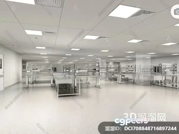 A Large Empty Laboratory 3D Model – 15993 – VRAY Render
