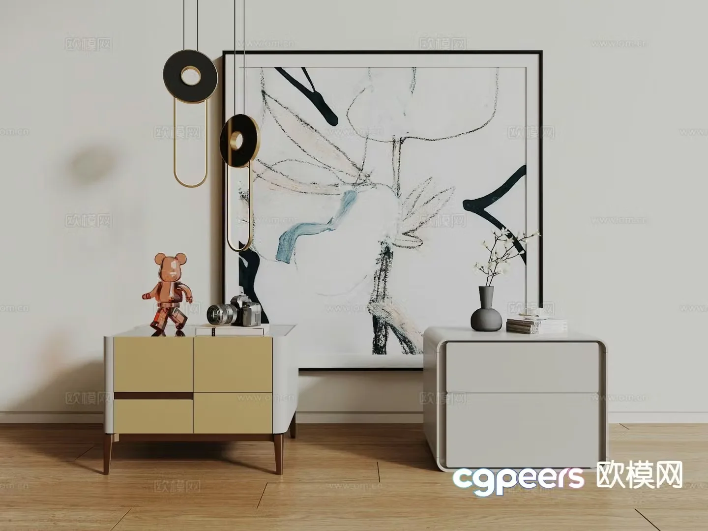 bedside table 3d model