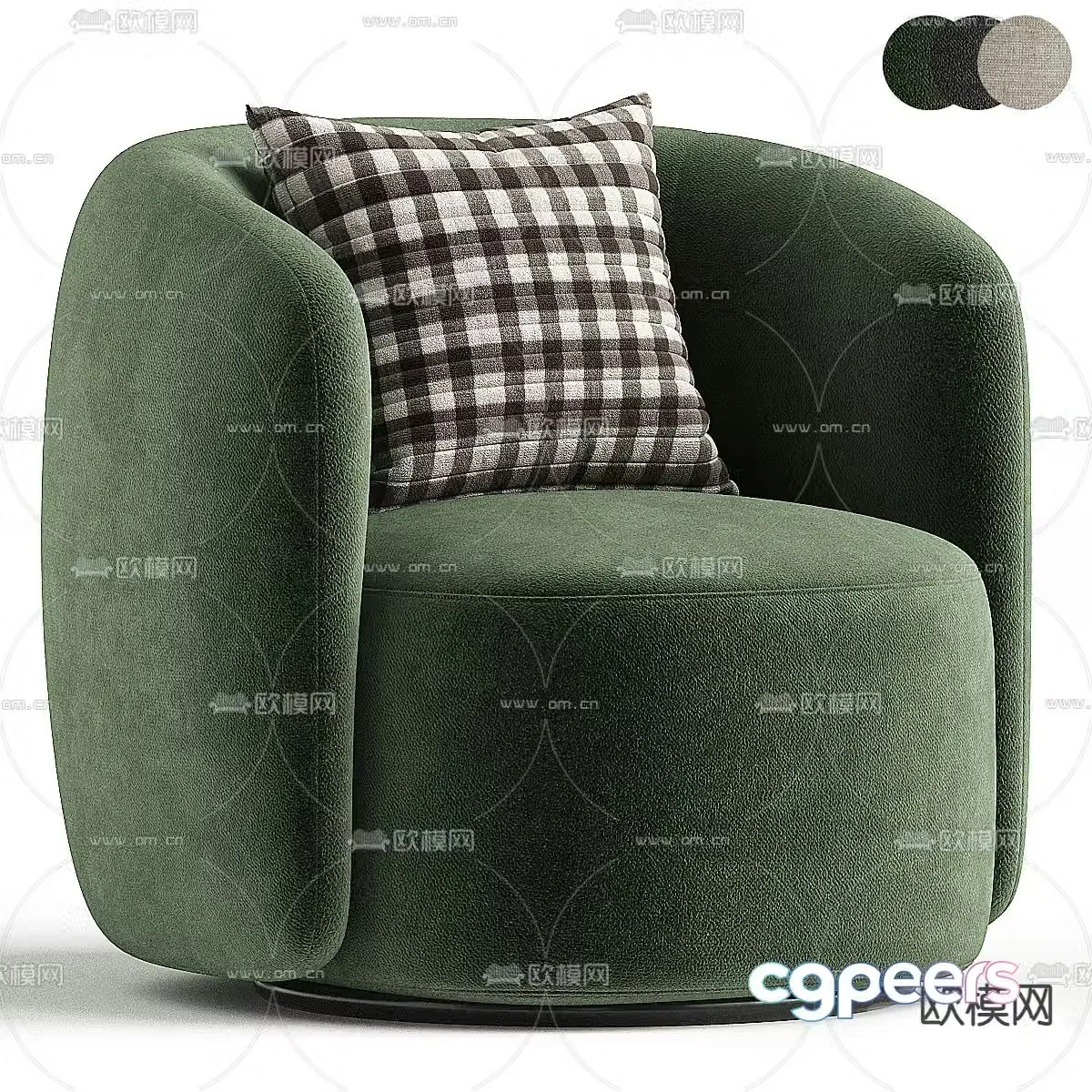 Manik single sofa 3d model