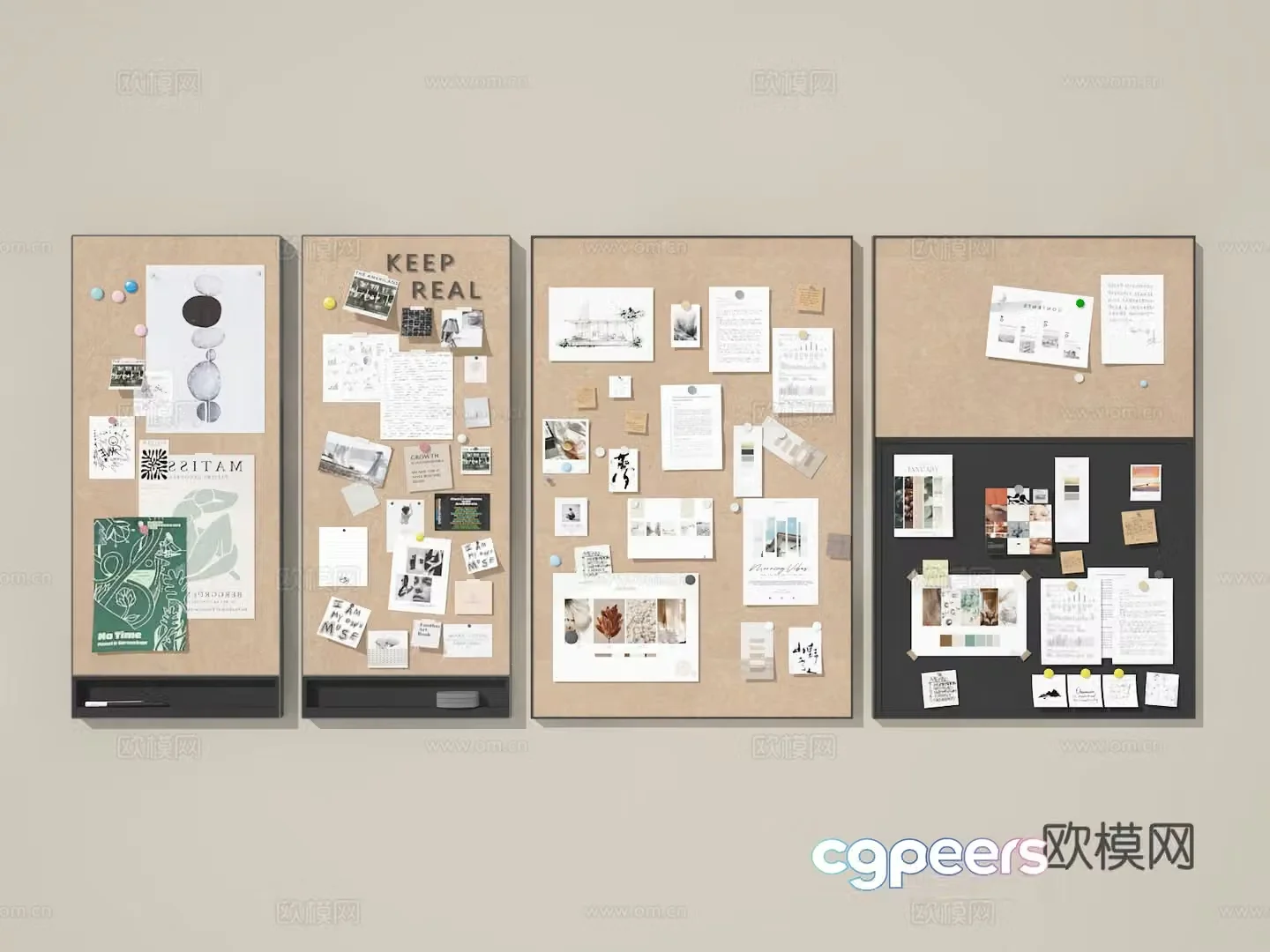 Wall Decoration Board Note Board 3d model