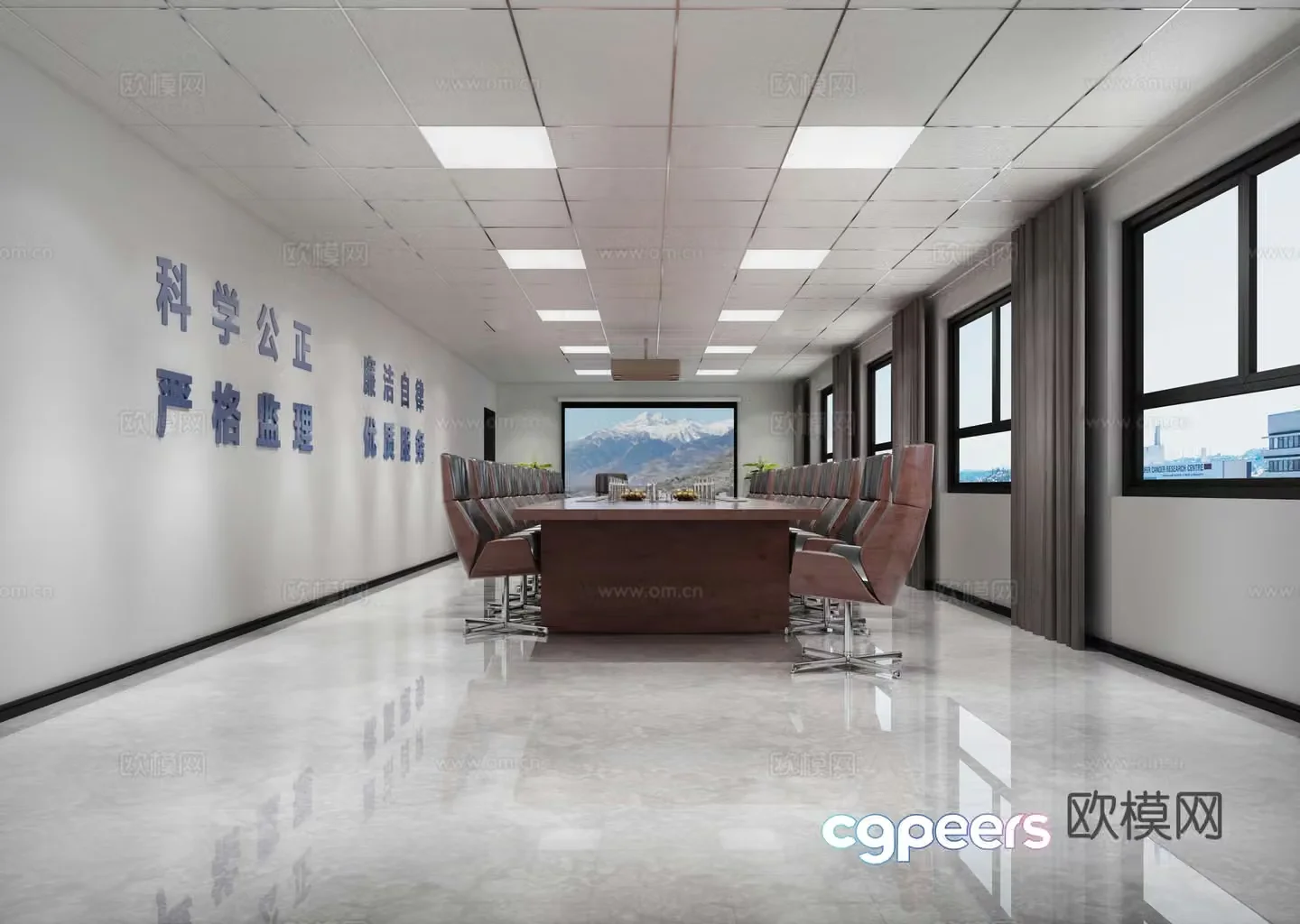 Modern conference room 3d model