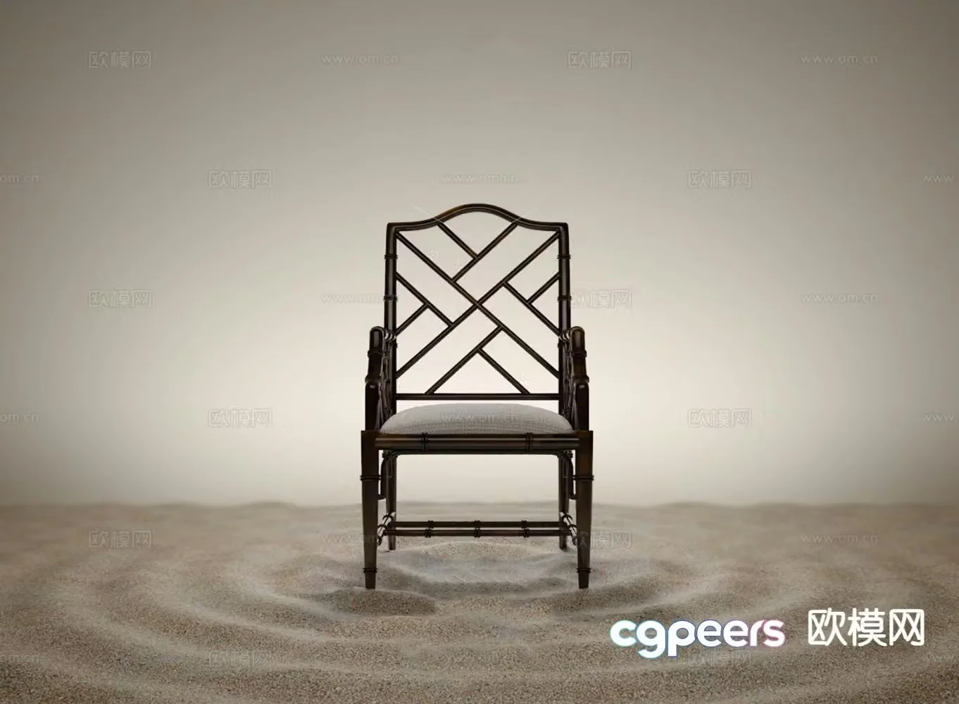 New Chinese style chair armchair tea chair 3d model