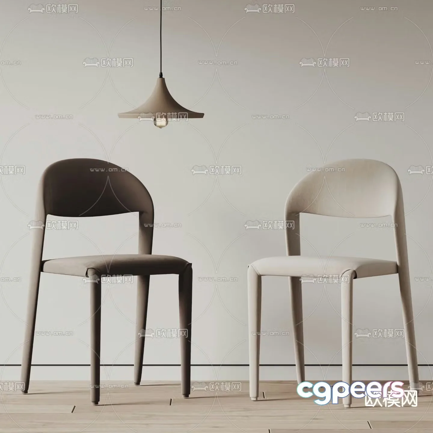 LemaOmbra simple chair dining chair 3d model