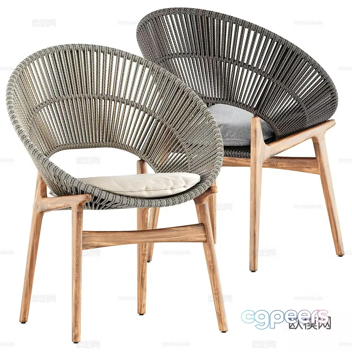 New Chinese casual chair 3D model