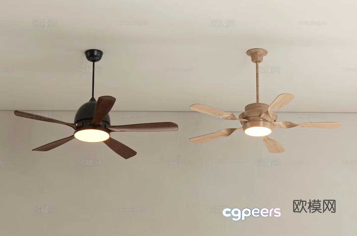 Wabi Sabi ceiling fan light fan light 3d model