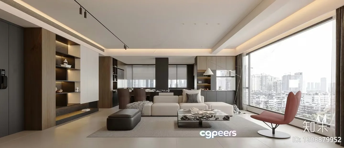 Modern Living Room 3D Model – 3268 – VRAY Render