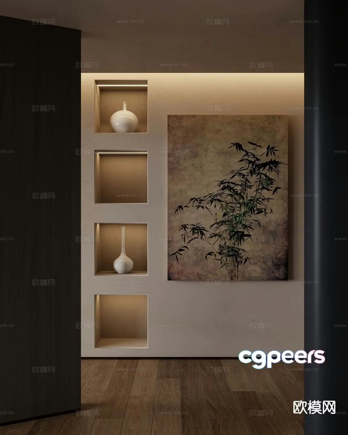 Medieval style decorative painting art painting hanging painting 3D model