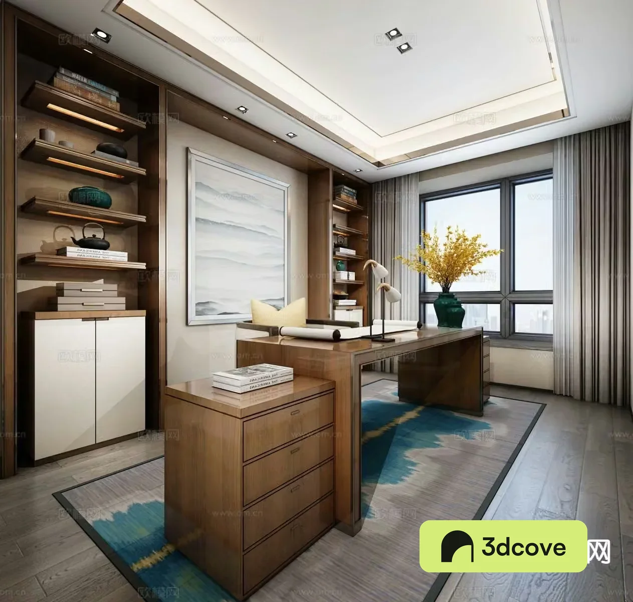 New Chinese style study