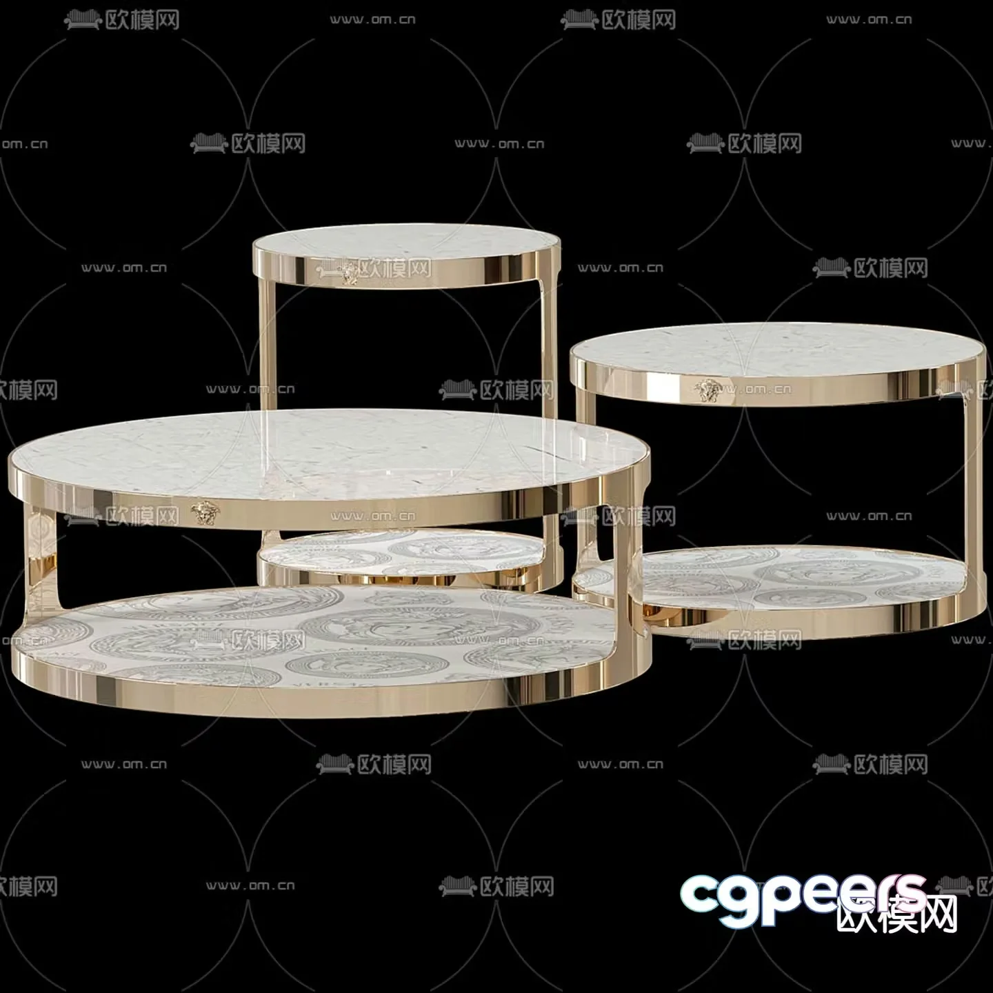 Versace Home Combination Coffee Table 3D Model