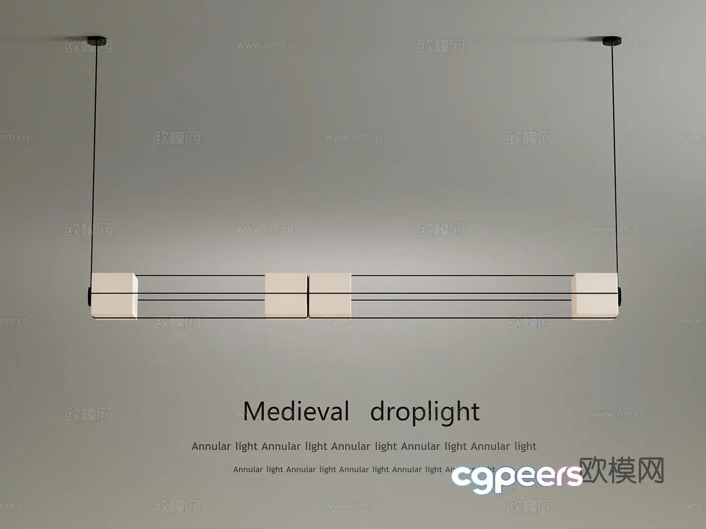 Chandelier Middle style chandelier Decorative chandelier Long chandelier 3d model