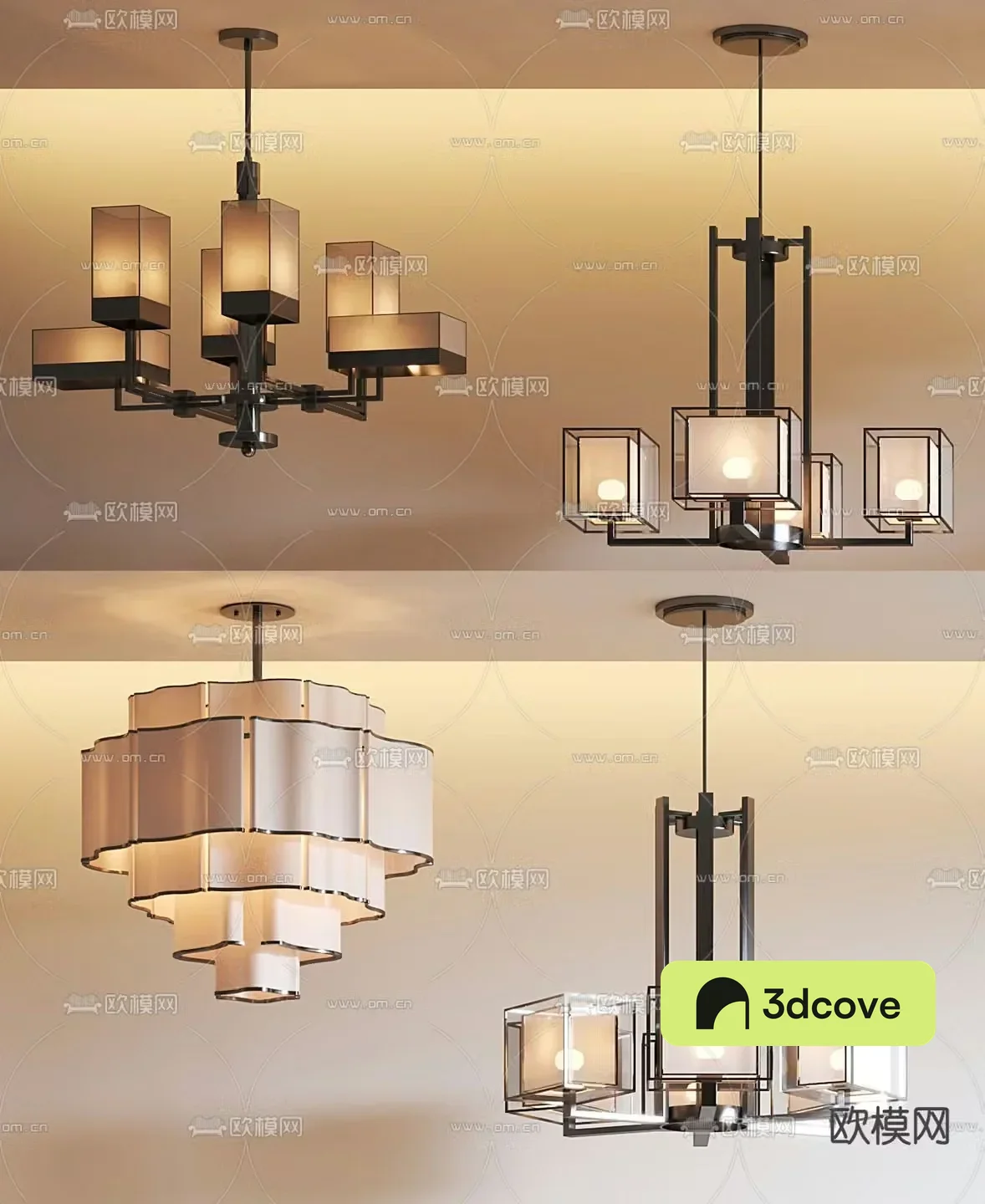 New Chinese style chandelier metal multi-head chandelier