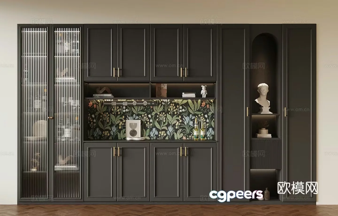 French wine cabinet 3D model