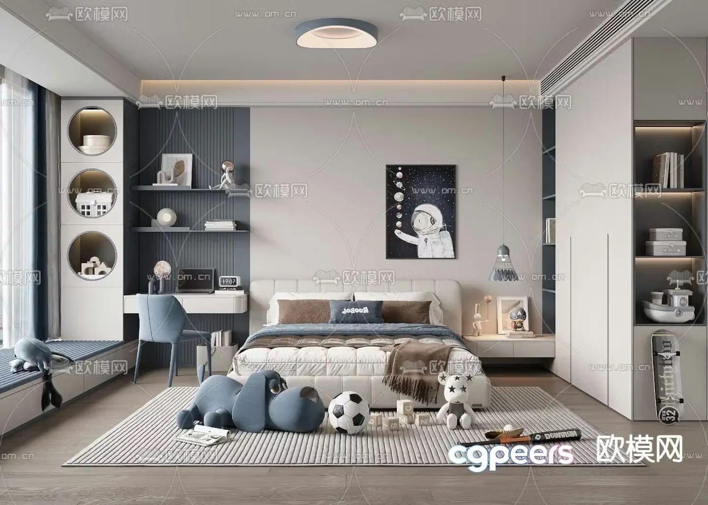Modern children’s room Boy’s room Kid’s room 3d model