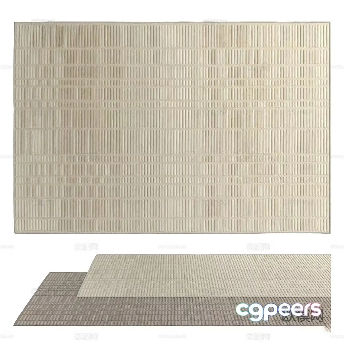 New Chinese style fabric carpet 3D model