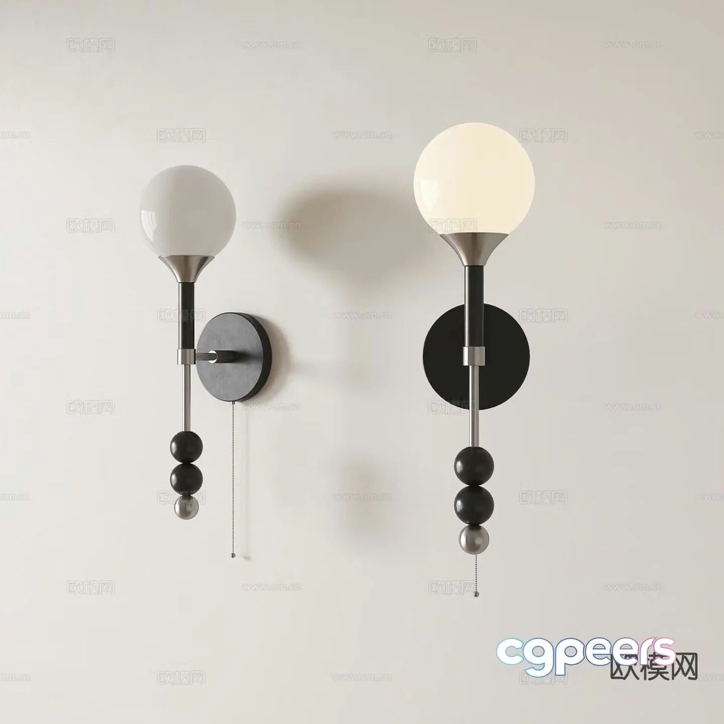 French wall light 3d model