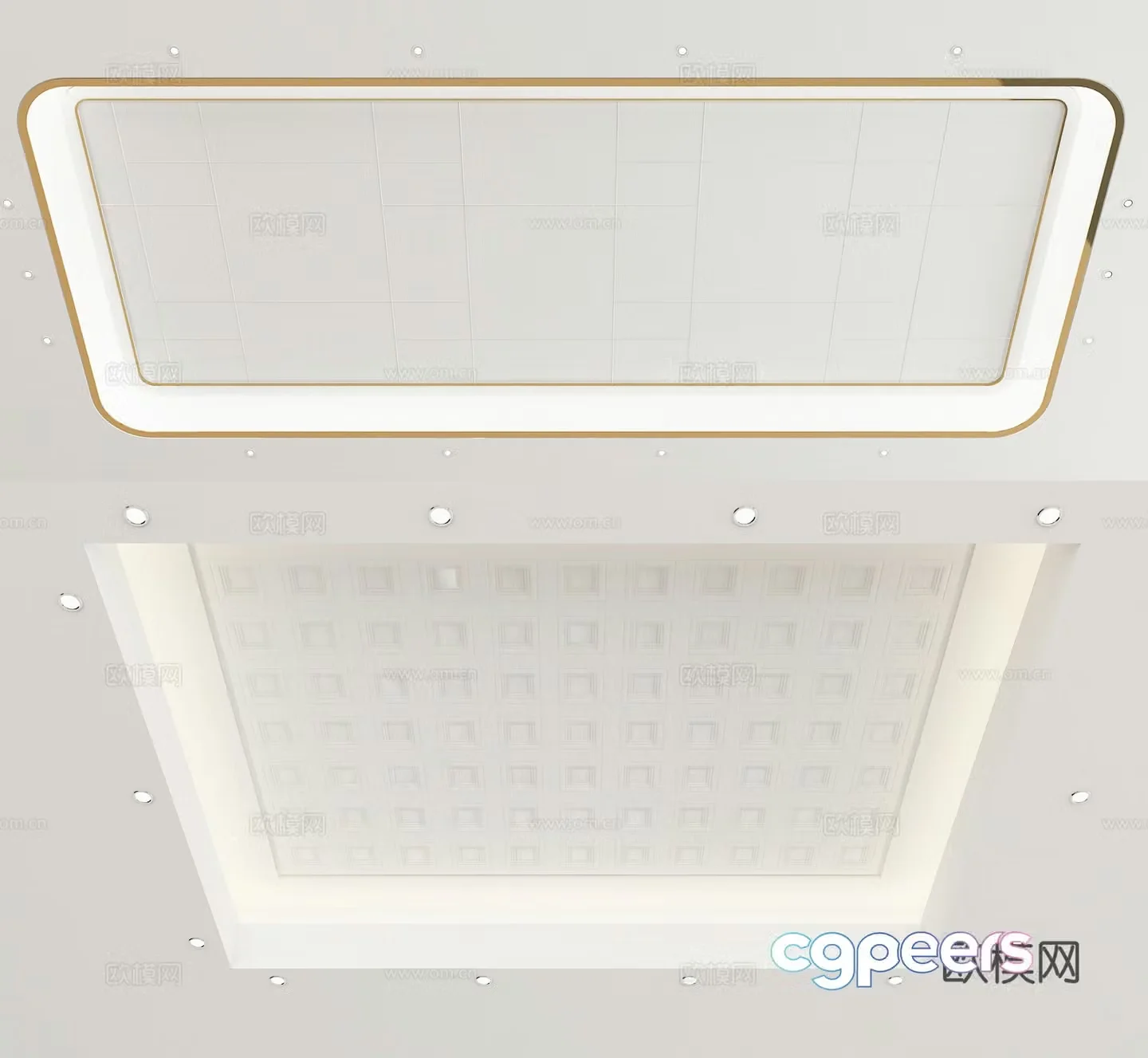 Modern ceiling geometric suspended ceiling 3d model