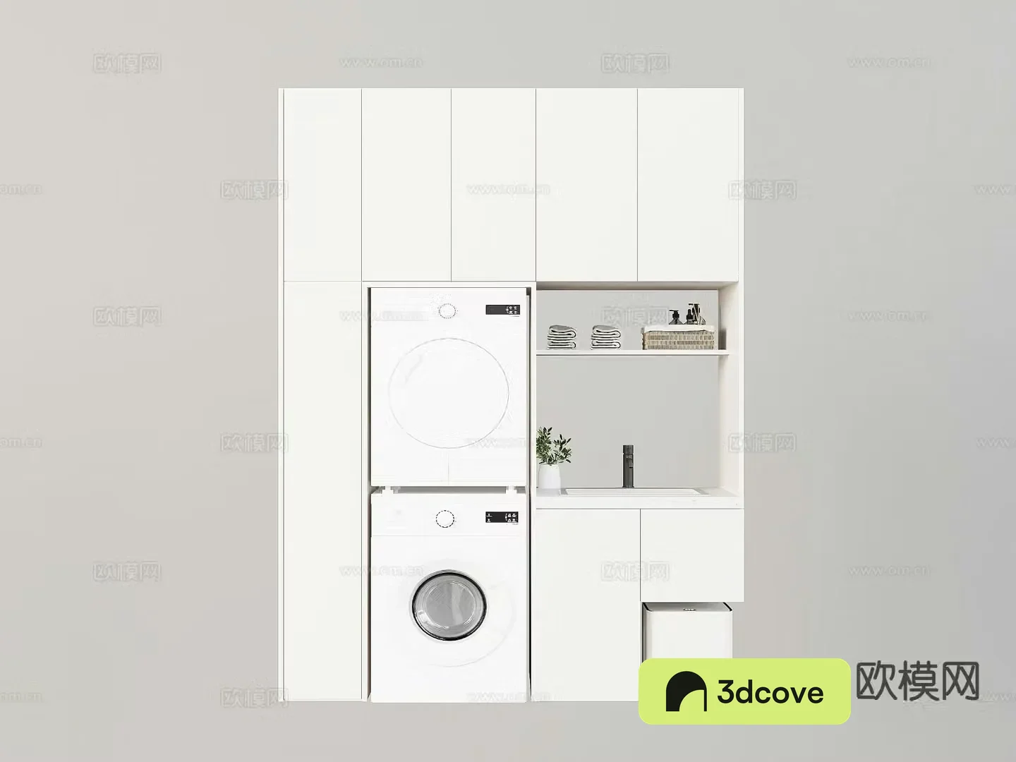 Modern balcony cabinet laundry cabinet