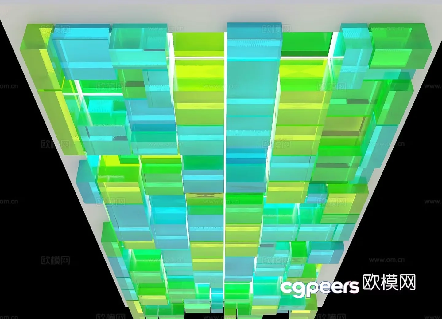 Acrylic ceiling square ceiling modeling ceiling 3D model