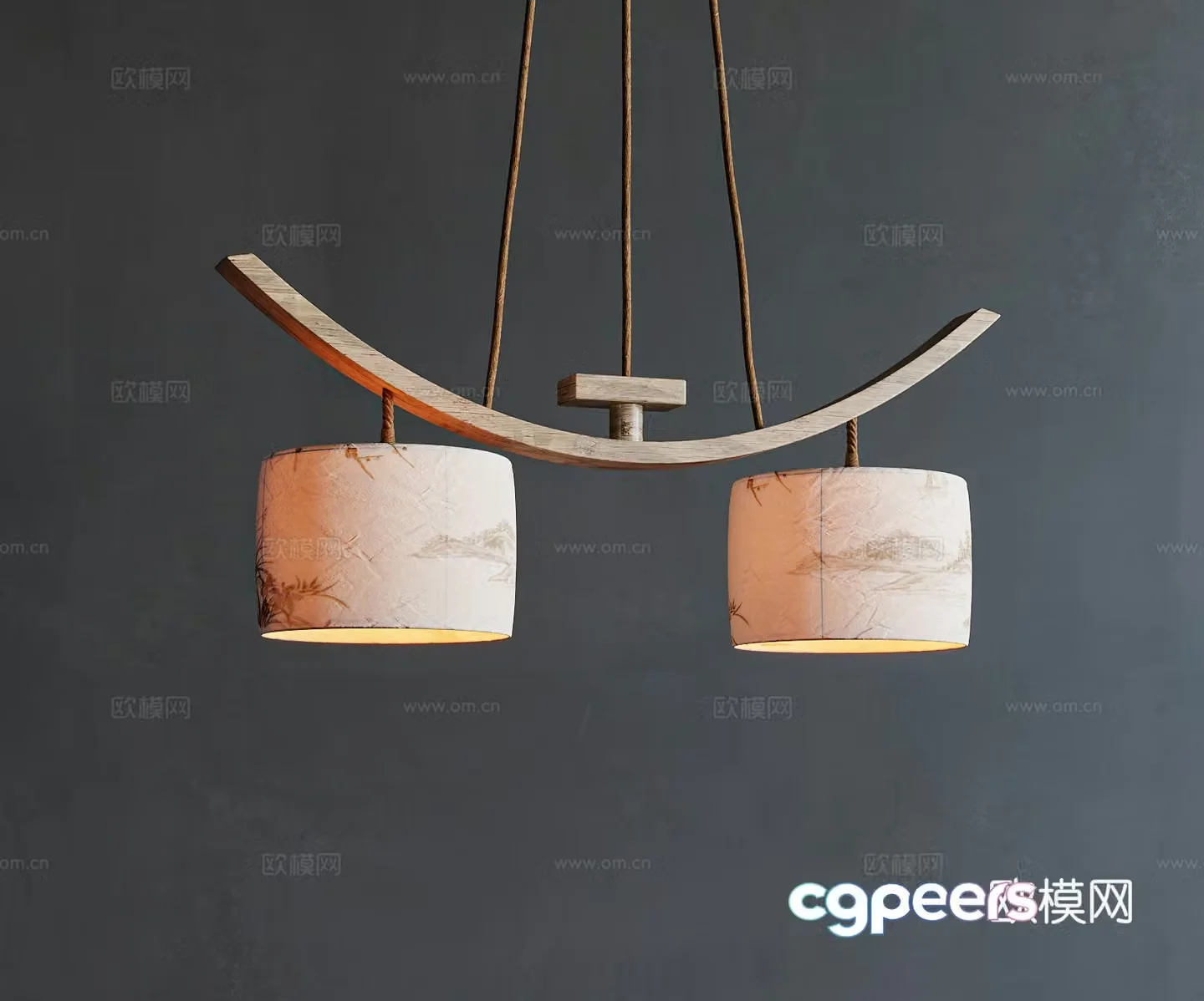 New Chinese chandelier 3D model