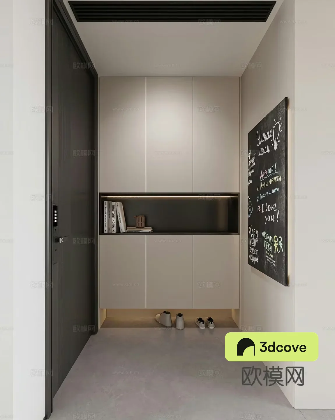 Modern shoe cabinet blackboard shoes fingerprint lock entrance door wine cabinet simple G653