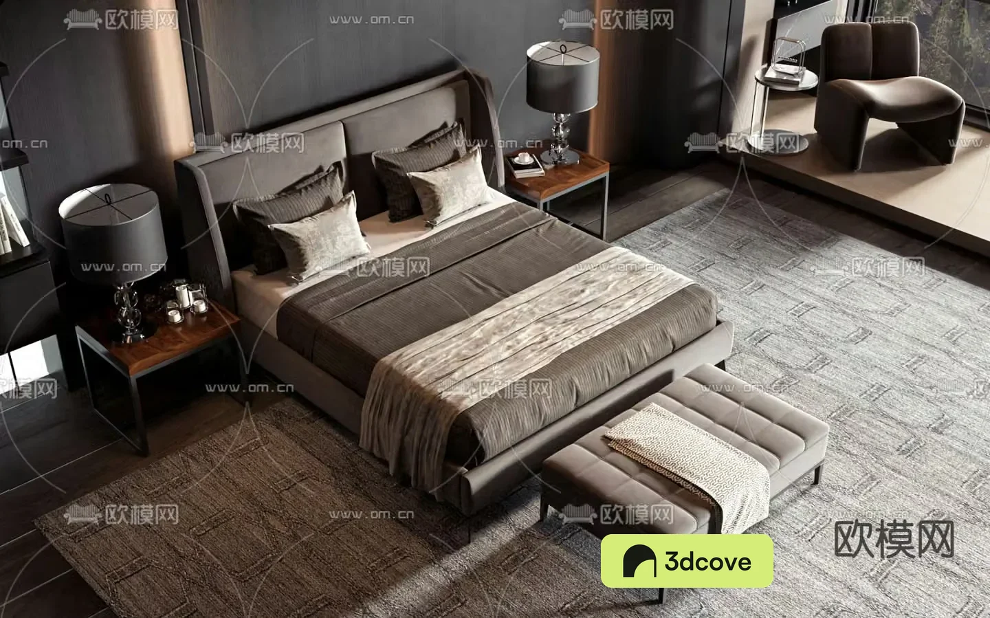Commercial bed double bed