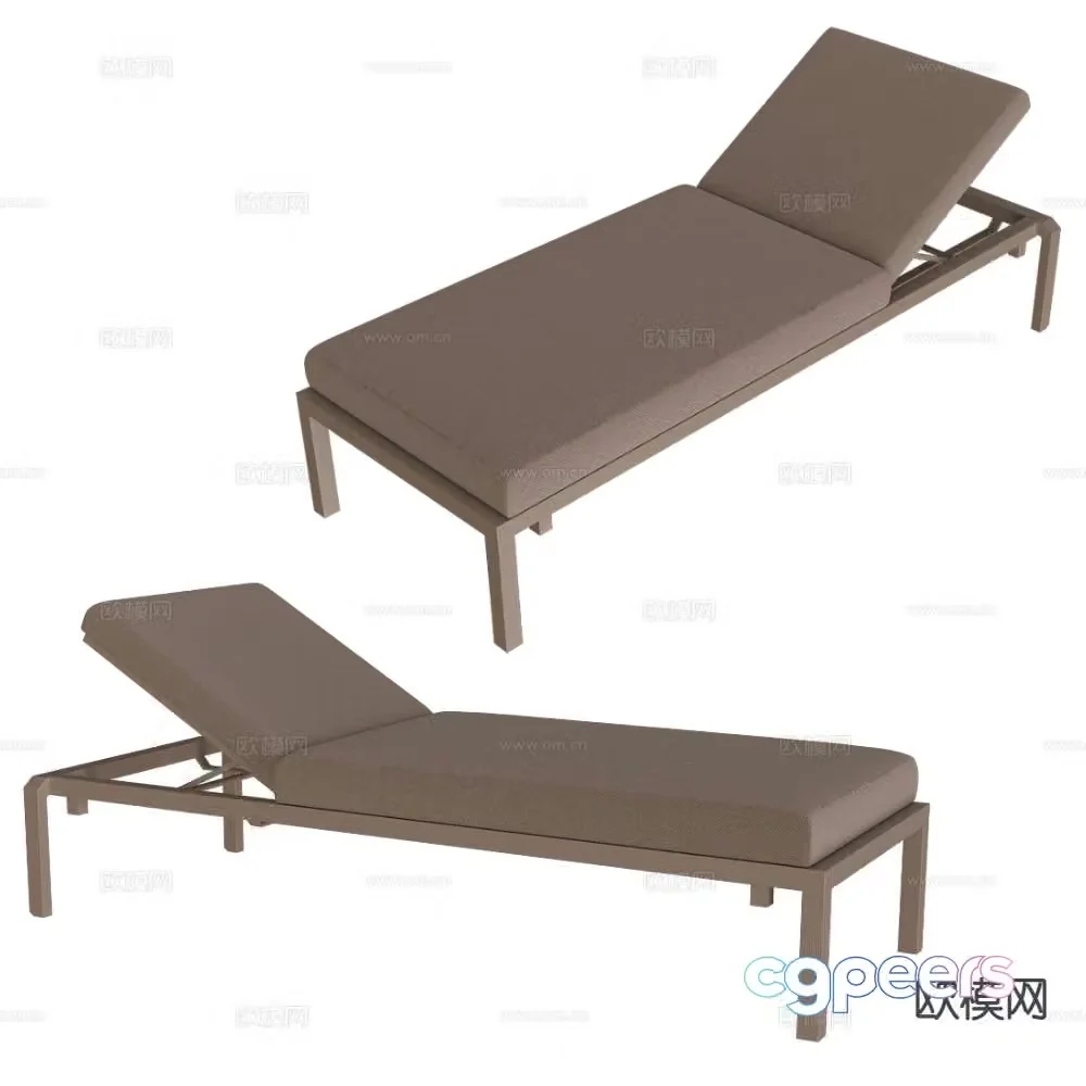 Sifas outdoor deck chair folding deck chair 3d model