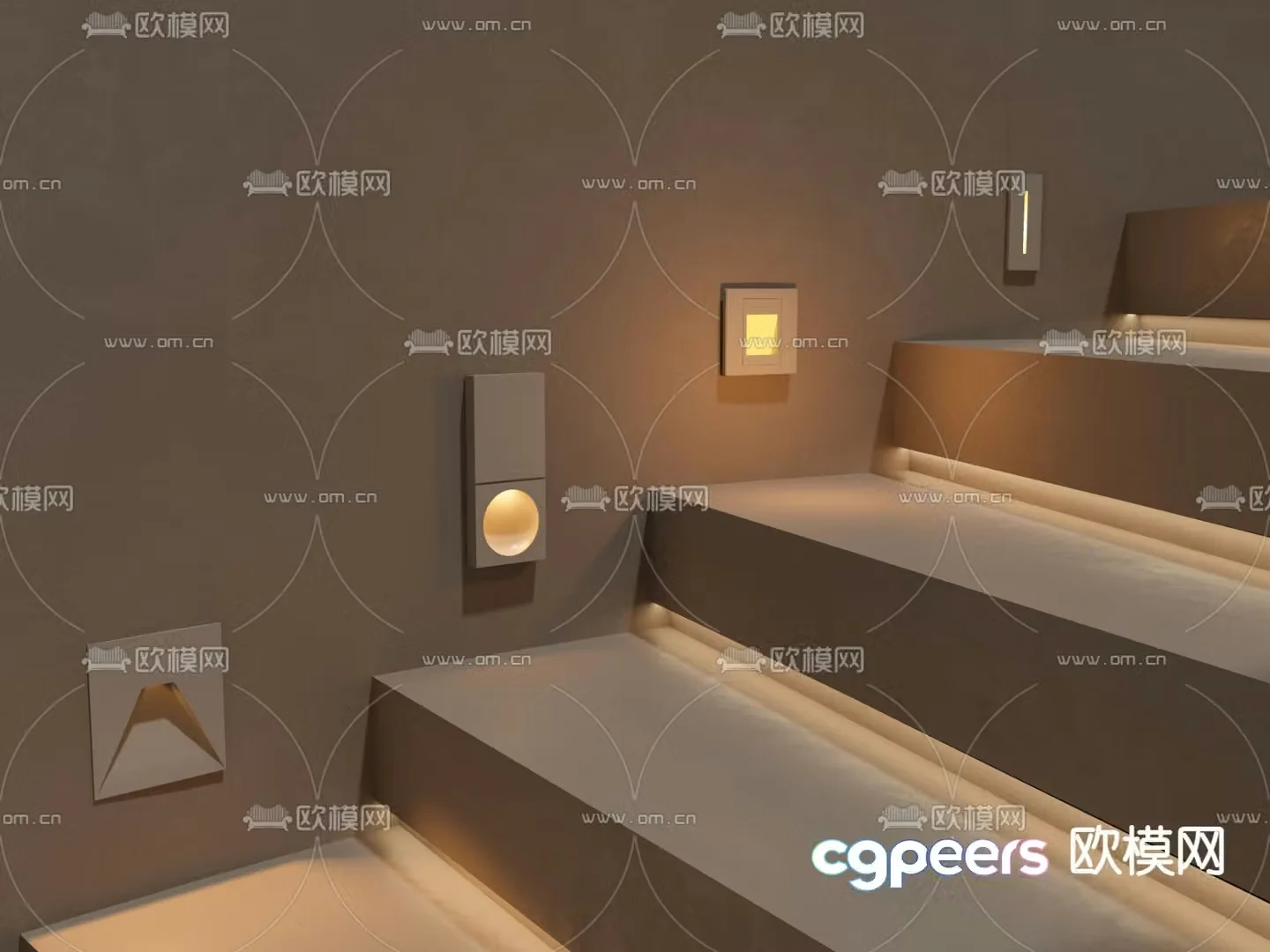 Wall lamp floor lamp sensor lamp stair lamp step lamp 3D model