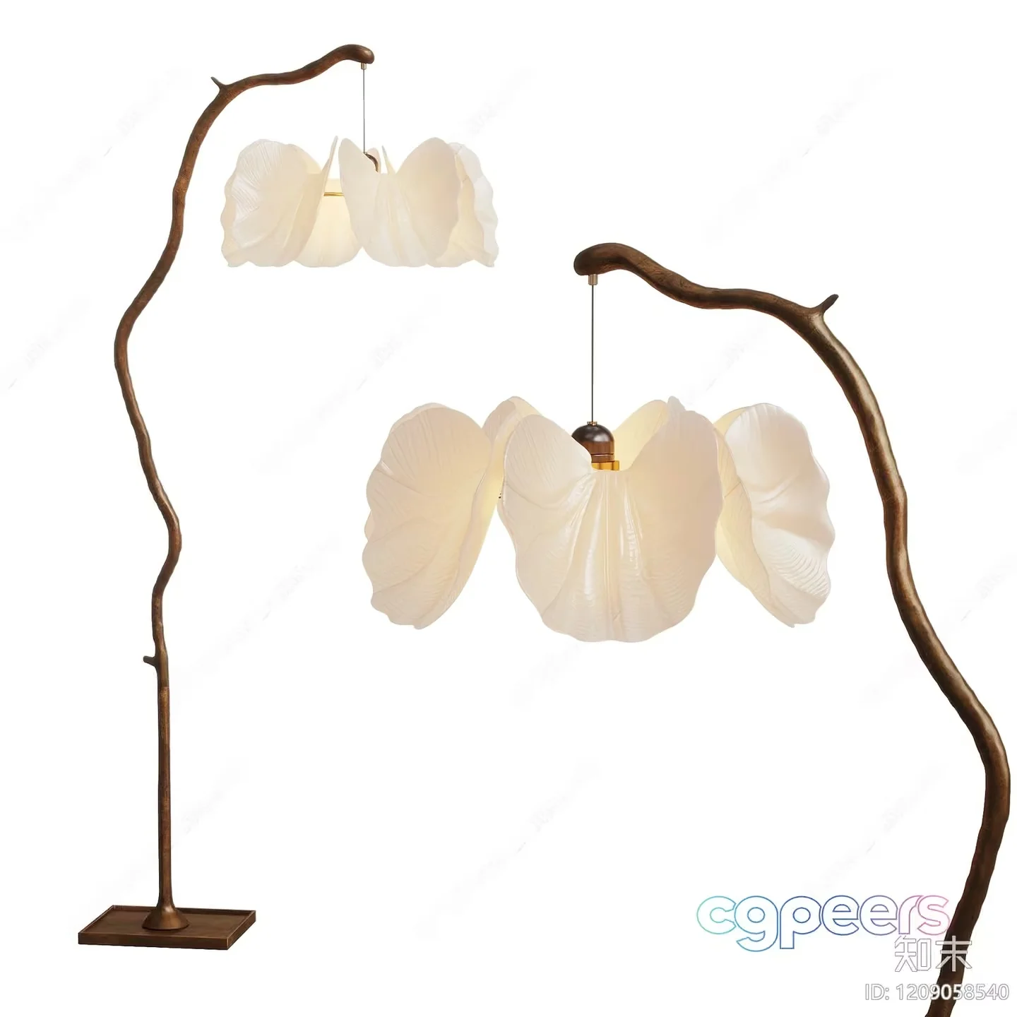 A Floor Lamp With A Unique Design 3D Model – 18671 – VRAY Render