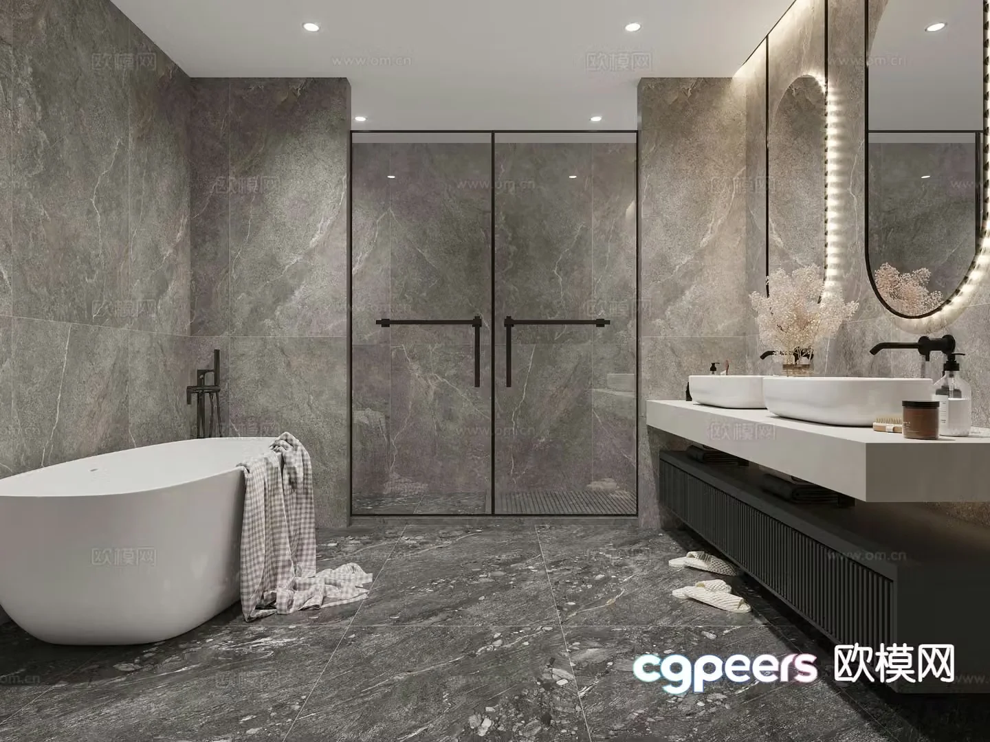 modern bathroom bathroom 3d model