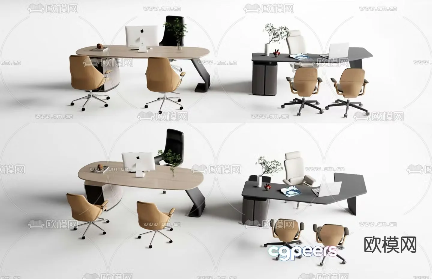 Executive desk executive desk boss desk 3D model