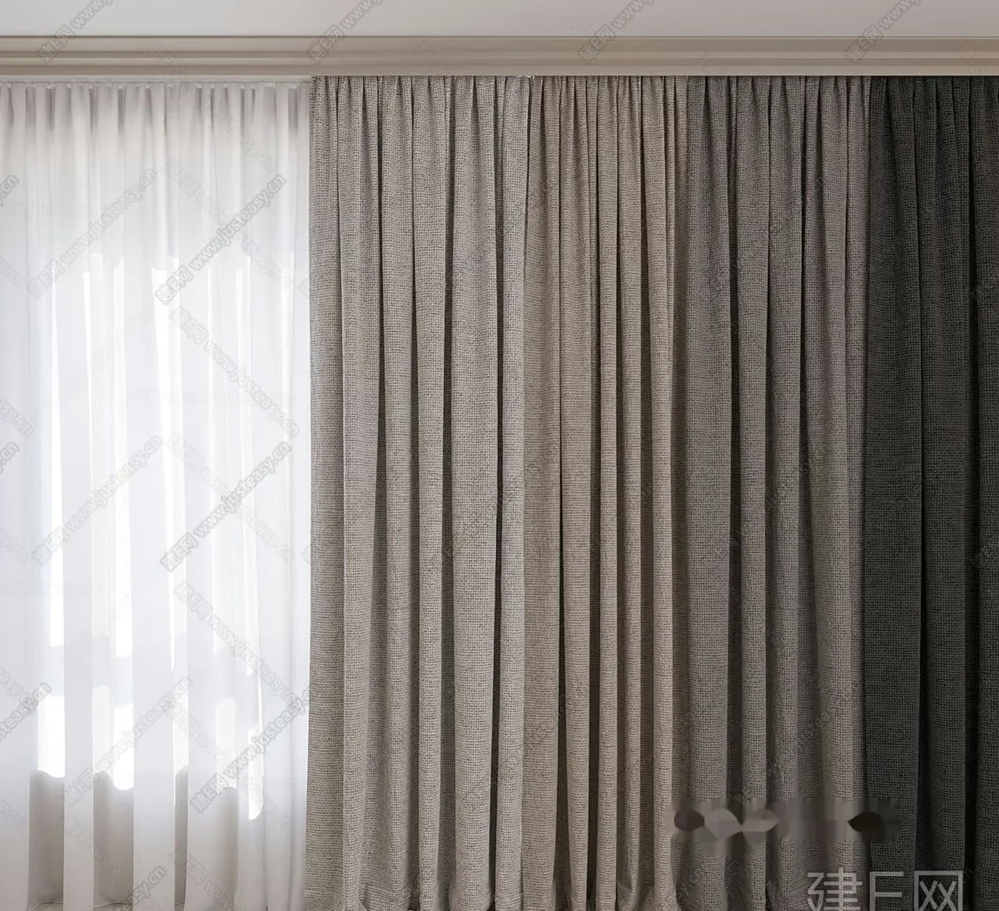 A Curtain 3D Model – 13651 – VRAY Render
