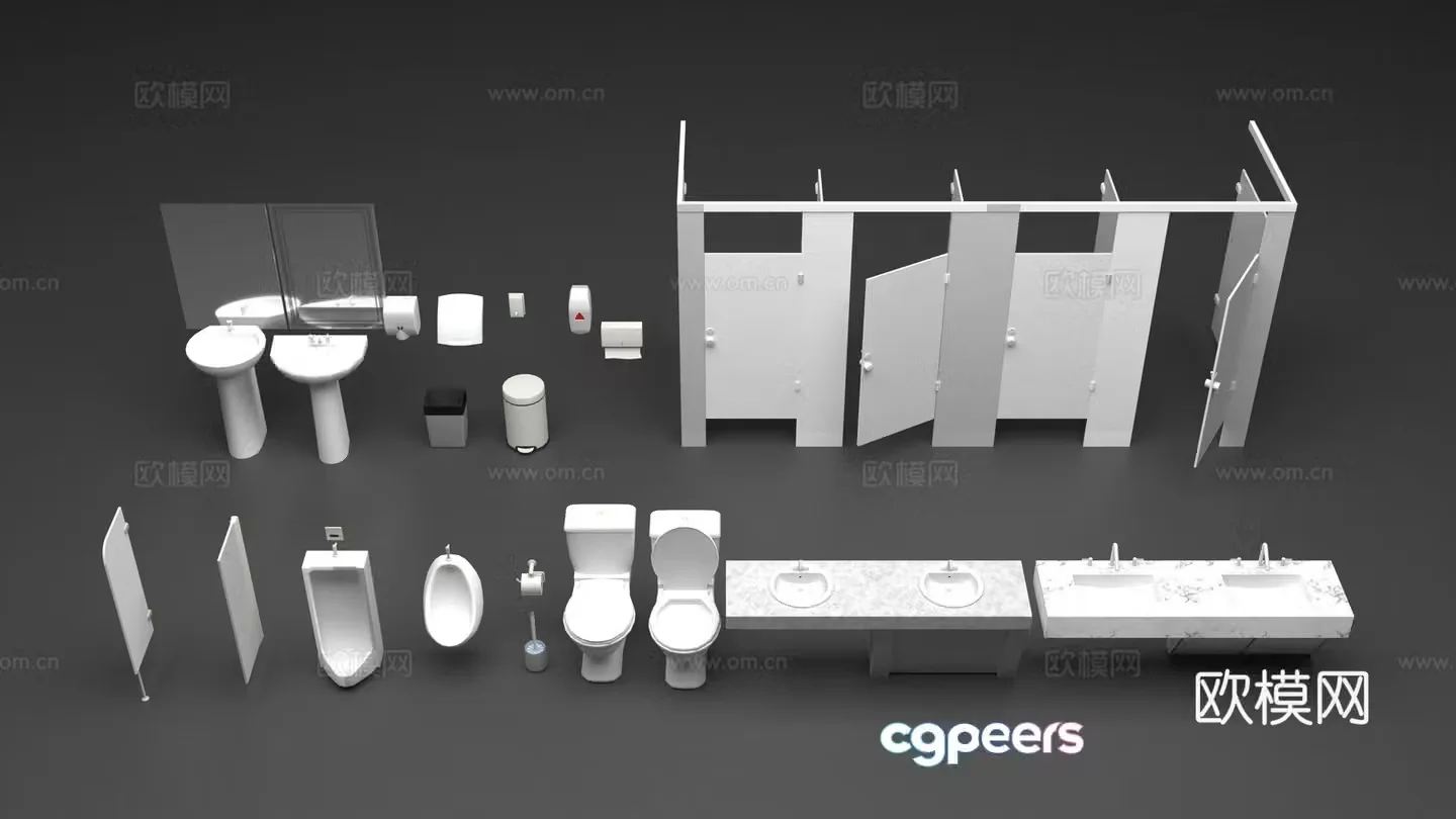 Bathroom facilities 3D model